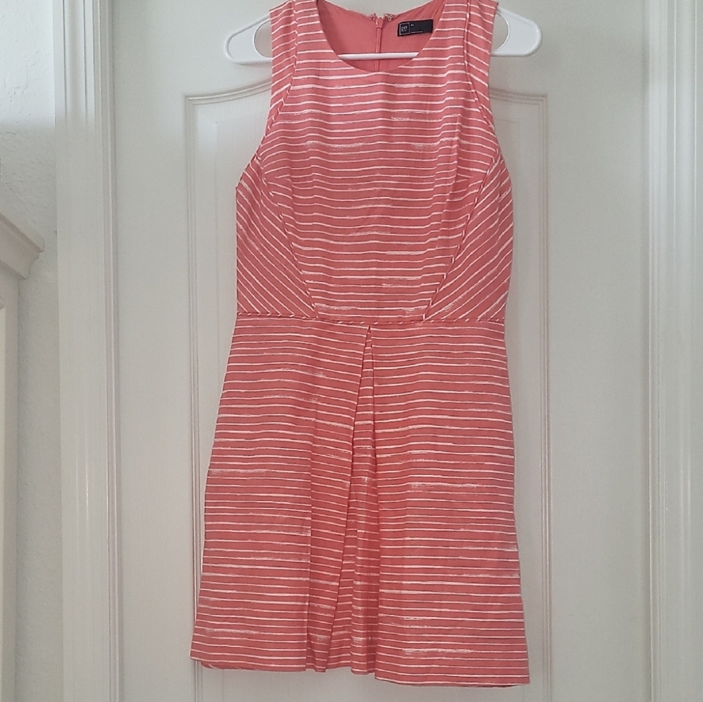 GAP Pink Pleated A-Line Sundress